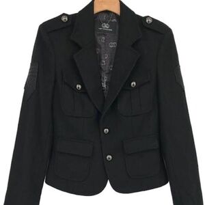Tart Collection Vintage Military Style Jacket, Black,Size XS,NWT,